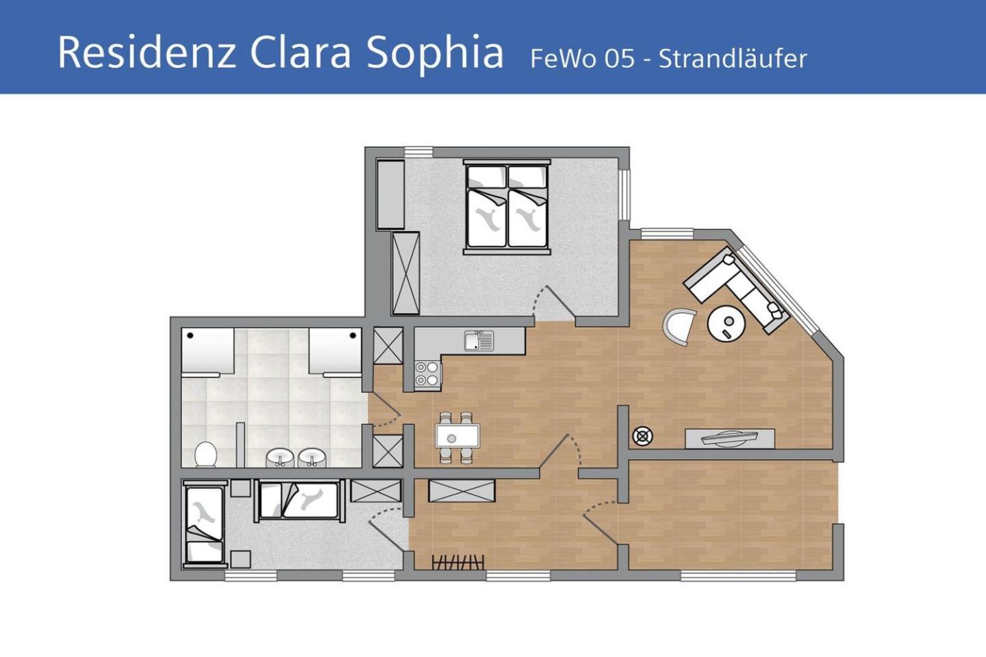 Ferienwohnung Strandlaeufer In Der Residenz Clara Sophia Binz Exterior photo